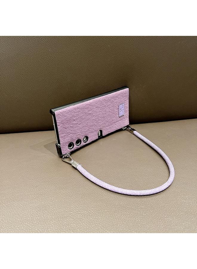 جرين تايجر جراب هاتف Honor V بتصميم محفظة مريح قصير من القطيفة بتغطية كاملة مع حزام معصم - Image 3