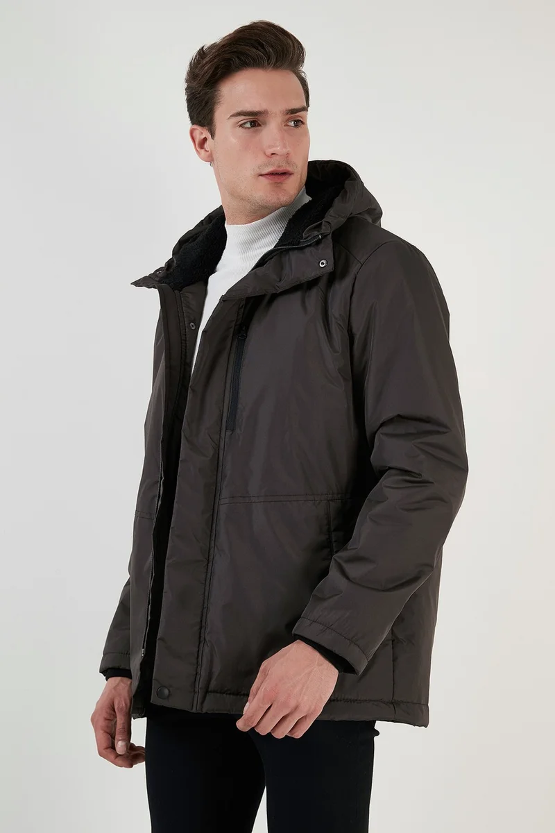 Buratti Water Repellent Cold Resistant Slim Fit Hooded Coat Men's Coat 5762020