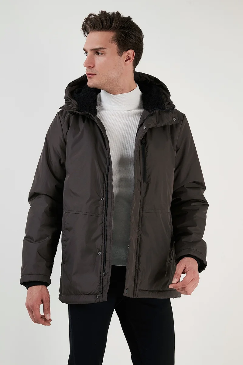 Buratti Water Repellent Cold Resistant Slim Fit Hooded Coat Men's Coat 5762020