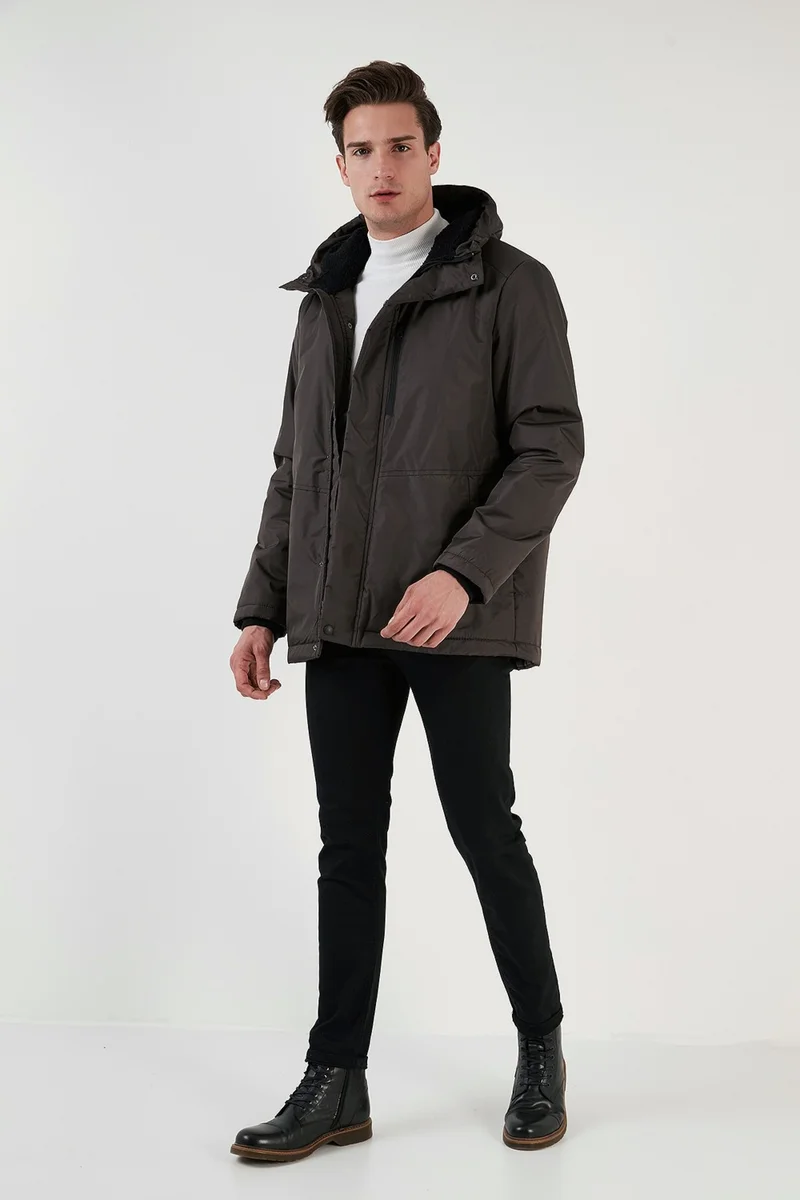Buratti Water Repellent Cold Resistant Slim Fit Hooded Coat Men's Coat 5762020