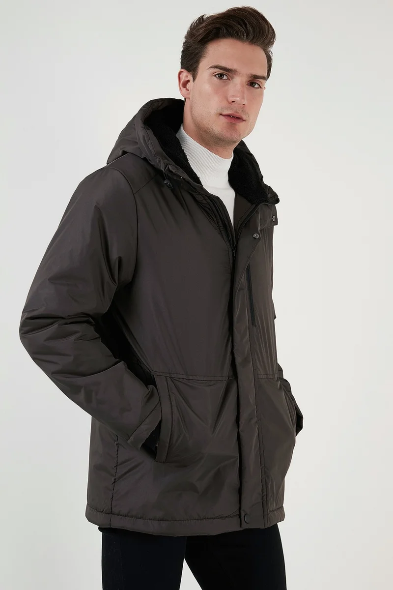 Buratti Water Repellent Cold Resistant Slim Fit Hooded Coat Men's Coat 5762020