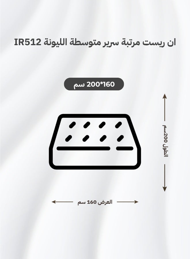INREST Mattress IR512 Hotel Medium Firm – 30 cm Height Pocket Spring Motion Isolation 10 cm Inner Pad 160x200+32 cm (Queen) - Image 2