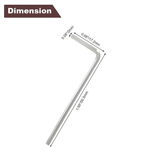 Luomorgo 20 Pcs 2mm/3/32 Inch Allen Wrench, L Shaped Hex Key Wrench, Heavy Duty Steel Hexagon Wrench Tool for Repairing, Installation - Image 2