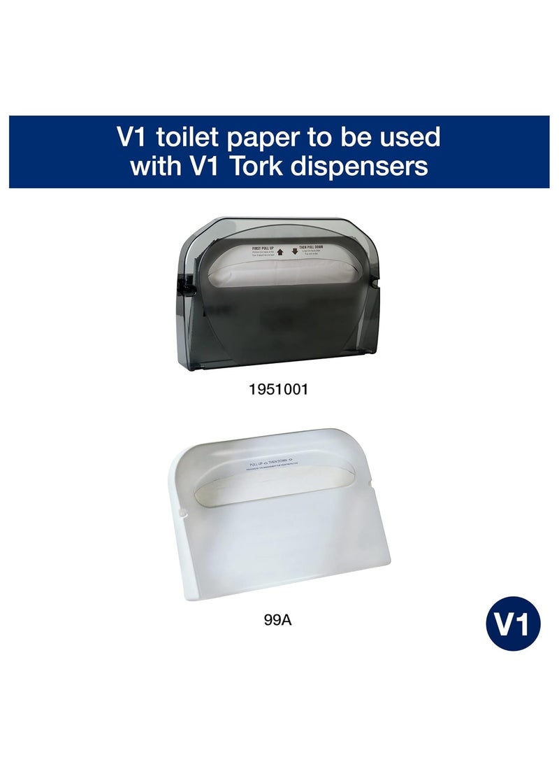 Tork Tork Toilet Seat Cover White V1 Universal 12 Fold 20 x 250 Covers TC0020  - Image 3