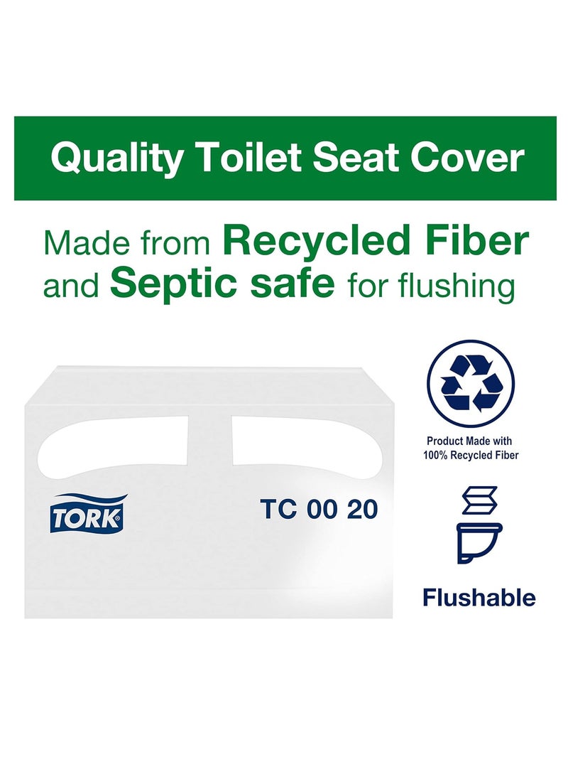 Tork Tork Toilet Seat Cover White V1 Universal 12 Fold 20 x 250 Covers TC0020  - Image 5