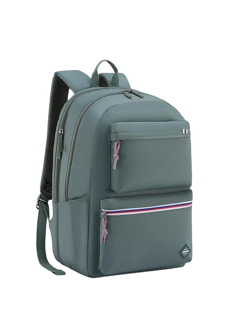 AMERICAN TOURISTER Riley Laptop Backpack, 28L Capacity, 100% Polyester, Green|Fits 15.6" Laptop|Double Zipper Pocket Opening|Front Storage Compartments|Antimicrobial Treated Lining|Bottle Holder - 1 Year International Warranty - Image 3