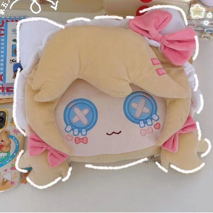 Plush Cartoon Backpack for Girls, Yellow - Image 1