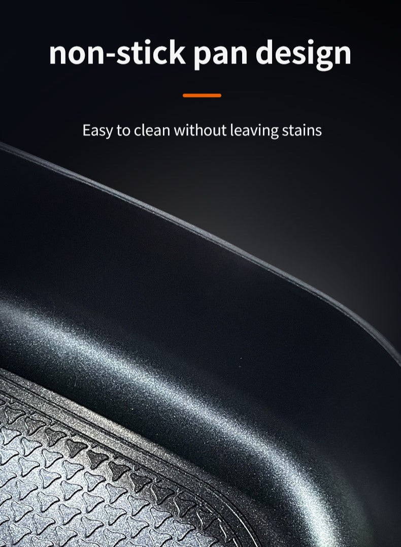 sokany Electric Hot Pot,Aluminum Electric Frying Pan, Round Nonstick Electric Skillet with Lid,Adjustable Temperature Control, Cool Touch Handles, Quick Even Heating, Scratch Resistant,1500W,SK-2004 - Image 5