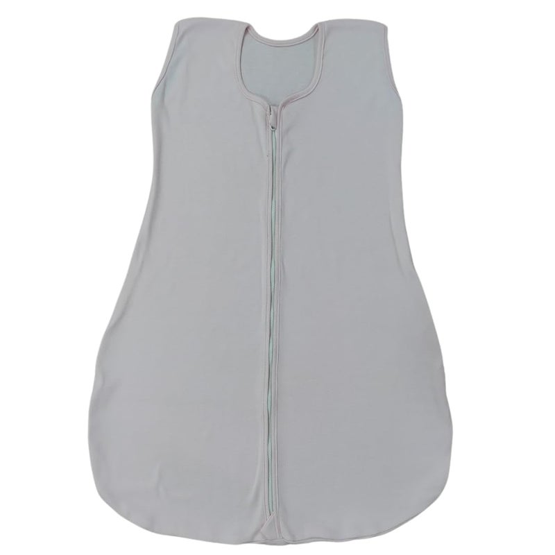 ZIKKU Baby Sleeping Bag 100% Cotton, Newborn Baby Sleeping Bag, Washable, Soft and Breathable, Double Zipper, Sleeveless, Cozy Sleeping Sack for Babies and Toddlers (Grey, 6-12 Months)