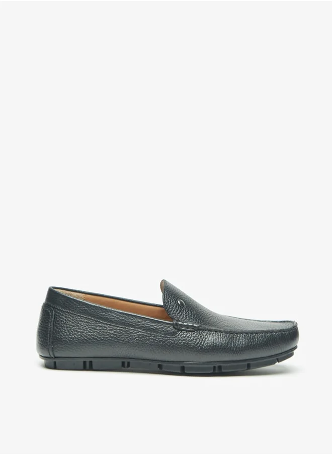 دوتشيني Men's Solid Slip-On Moccasins