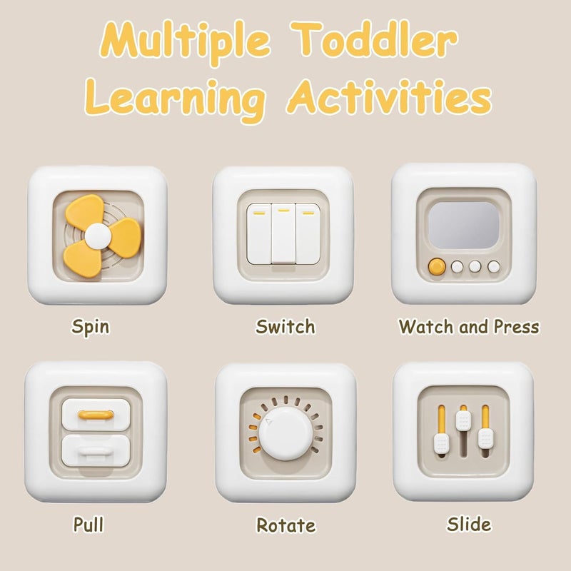 Tec Tavakkal ألعاب مونتيسوري 6 في 1 لعبة حسية للأطفال تعليمية فرز الأشكال نشاط ألعاب التكديس ألعاب فرز الأشكال للأطفال لعبة تفاعلية لتطوير المهارات الحركية الدقيقة - Image 3