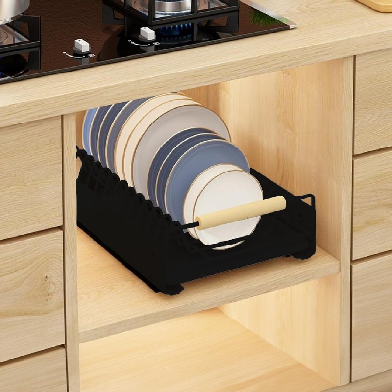 IBELL Dish Drying Rack Sliding Bartan StandDrainer ShelfKitchen OrganizerCounter for Utensils Storage IBLDR 8921SLIDE Black - Image 5