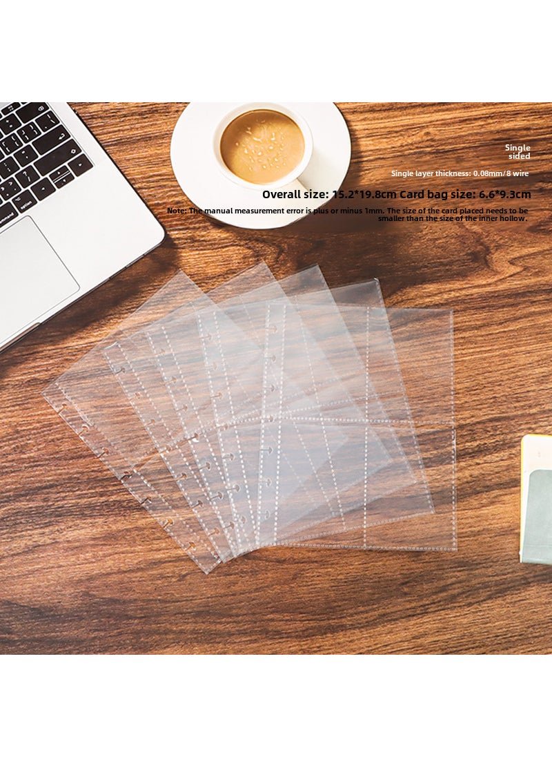 Generic - A5 Clear PP Sleeve Refill 2-Pocket Photo Album PageA5 Mushroom Hole 4 Card Pages 10 A5 Mushroom Hole 4 Card Pages 10 - Image 1
