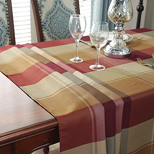SASTYBALE Rectangle Tablecloth 52 x 70 Inch Checkered Table Cloths Spillproof Anti-Shrink Soft and Wrinkle Resistant Decorative Fabric Table Cover for Kitchen Dinning Tabletop Outdoor(Rectangle/Oblong,Red) - Image 5