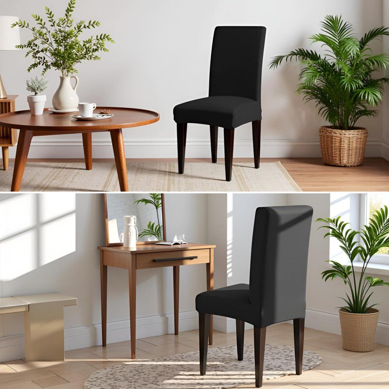 Dioxide High Stretch Chair Covers for Dining Chairs, Washable Dining Chair Covers Set of 4, Soft Dining Chairs Seat Covers, Parsons Chair Slipcover Protectors for Home Hotel Restaurant Banquet - Image 3