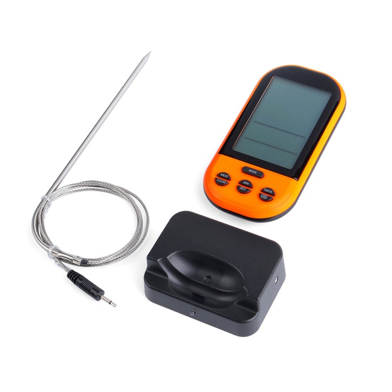 Food Thermometer: Wireless Transmission Up To 30 Meters, Large LCD Digital Display With Backlight, - Preset & Actual Temperature Display For Home Kitchen Cooking - Image 1