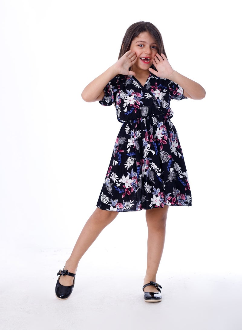 بيبو_فستان نص كم استيك كروس_أسود - Image 2