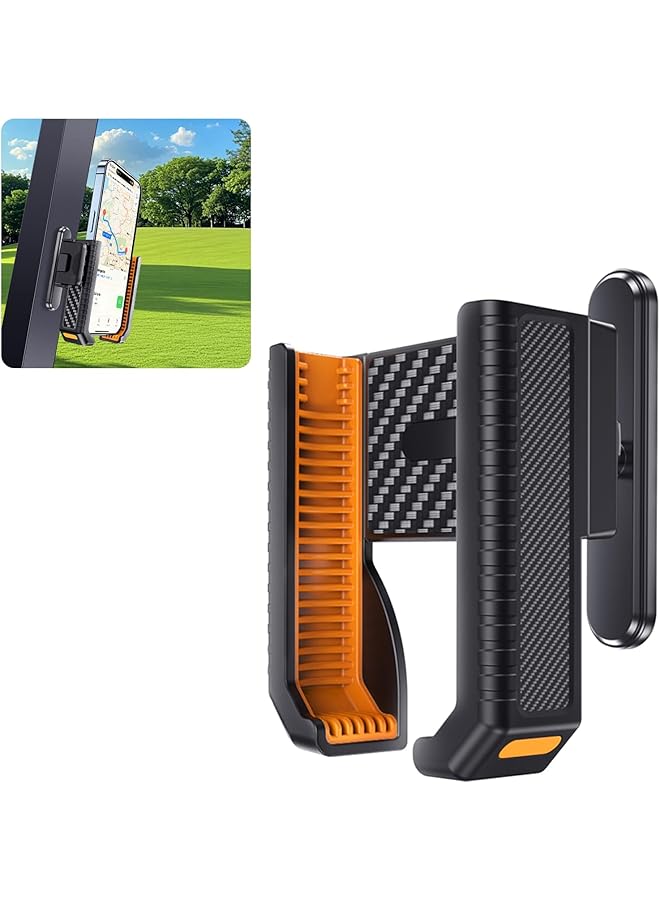 S-TOP Golf Cart Phone Holder, N52 Magnet Base & 360° Rotatable Universal Cellphone Mount Compatible with EZGO/Club Car/Yamaha, Golf Carts Accessory for iPhone/Galaxy/Google/Pixel All Smartphones - Image 1