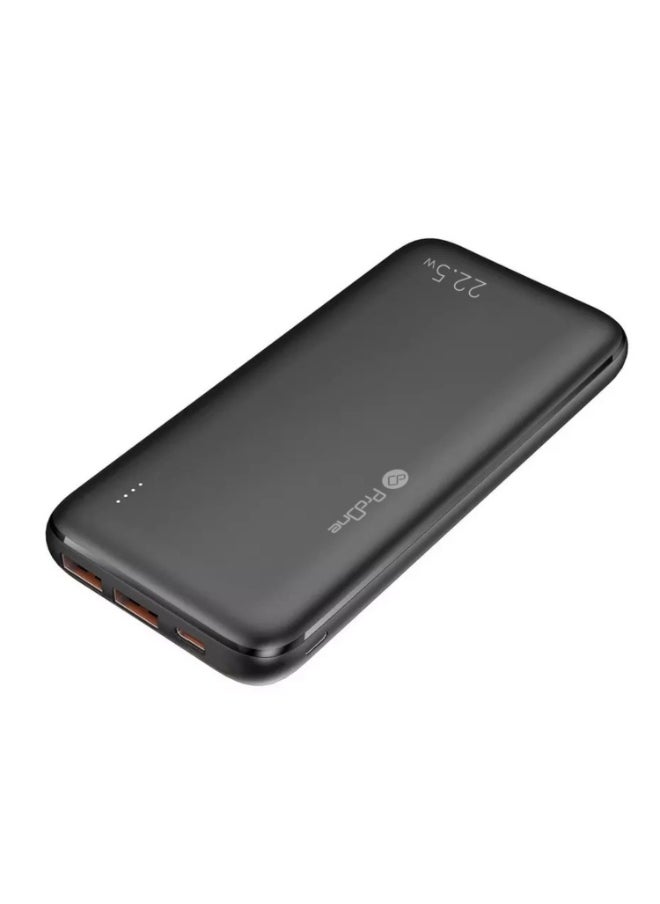 ProOne PPB5115 10000mAh Portable Power Bank, 22.5W Fast Charging with USB-A & USB-C Ports, Slim Polymer Battery with Micro Input