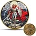 Leabet St Michael The Archangel Challenge Coin 3D Dual Side Prayer Coin with Colored Image 1574 Inch Zinc Alloy Military Coin for Collectors Catholic Gifts and Spiritual Protection - Image 2