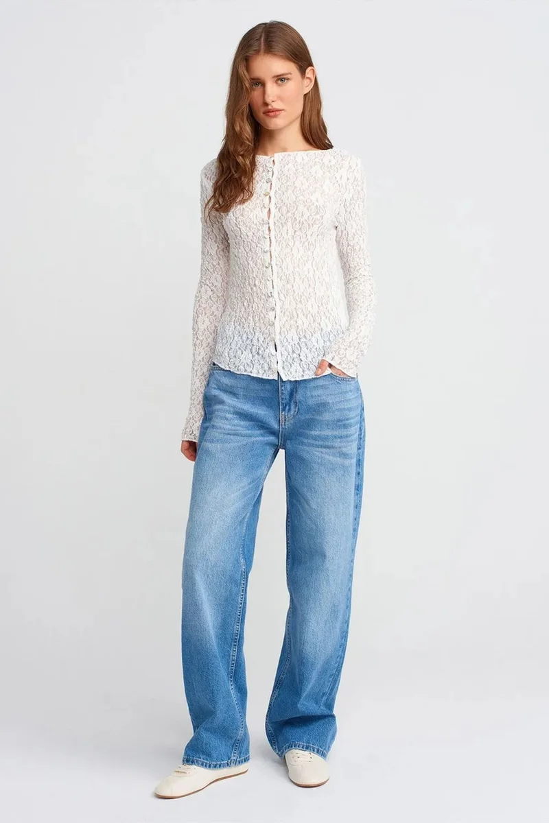 DILVIN High-Waist Straight-Leg Cotton Denim Jeans