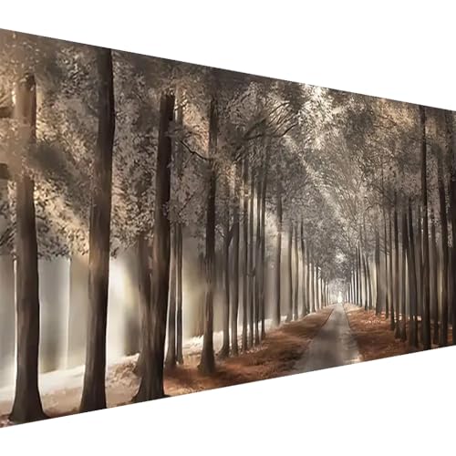 BOHADIY Forest Diamond Painting Kits for Adults 5D Large Landscape Diamond Art Kits for Adults Full Drill Woods Diamond Art Painting Kits Gem Art Kits for Wall Decor 275x157Inch Sunshine Tree - Image 1