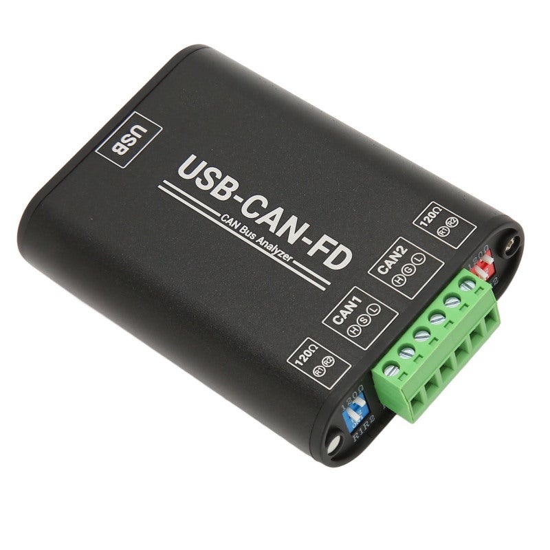محول USB إلى CAN FD: محلل بروتوكول CAN FD من سبائك الألومنيوم مع عزل جلفي 2 واجهات مستقلة - مضيف التحكم الصناعي لجمع البيانات مع دعم أنظمة تشغيل متعددة لتصحيح أخطاء حافلات CAN FD - Image 1