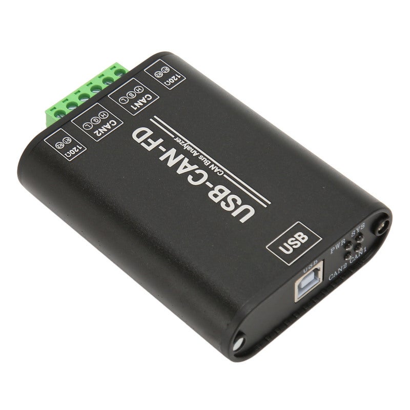 محول USB إلى CAN FD: محلل بروتوكول CAN FD من سبائك الألومنيوم مع عزل جلفي 2 واجهات مستقلة - مضيف التحكم الصناعي لجمع البيانات مع دعم أنظمة تشغيل متعددة لتصحيح أخطاء حافلات CAN FD - Image 5