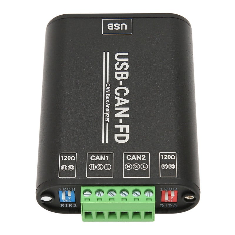محول USB إلى CAN FD: محلل بروتوكول CAN FD من سبائك الألومنيوم مع عزل جلفي 2 واجهات مستقلة - مضيف التحكم الصناعي لجمع البيانات مع دعم أنظمة تشغيل متعددة لتصحيح أخطاء حافلات CAN FD - Image 2