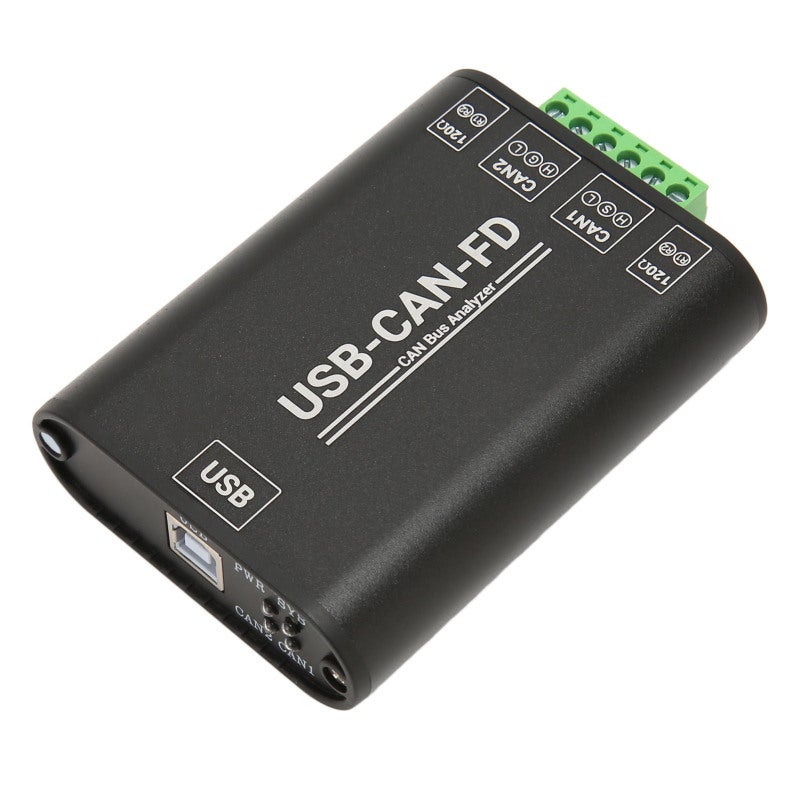 محول USB إلى CAN FD: محلل بروتوكول CAN FD من سبائك الألومنيوم مع عزل جلفي 2 واجهات مستقلة - مضيف التحكم الصناعي لجمع البيانات مع دعم أنظمة تشغيل متعددة لتصحيح أخطاء حافلات CAN FD - Image 4