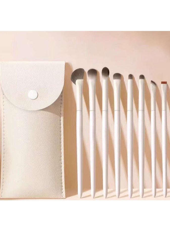 8-PCS Eyes Brush Set with Storage Bag for Beginner - Image 1