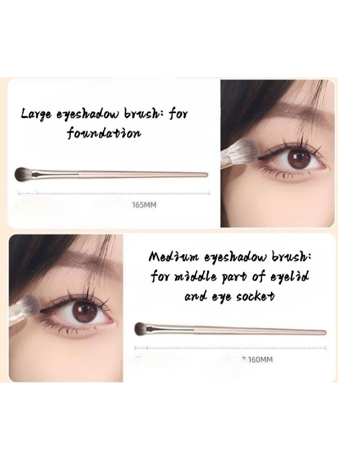 8-PCS Eyes Brush Set with Storage Bag for Beginner - Image 5