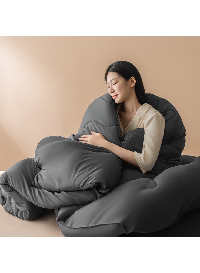 Puffy Warm Fiber Comforter, 100% Virgin Fiber Quilt, Winter Class A Warm Duvet Insert, 1.5x2m - Image 1