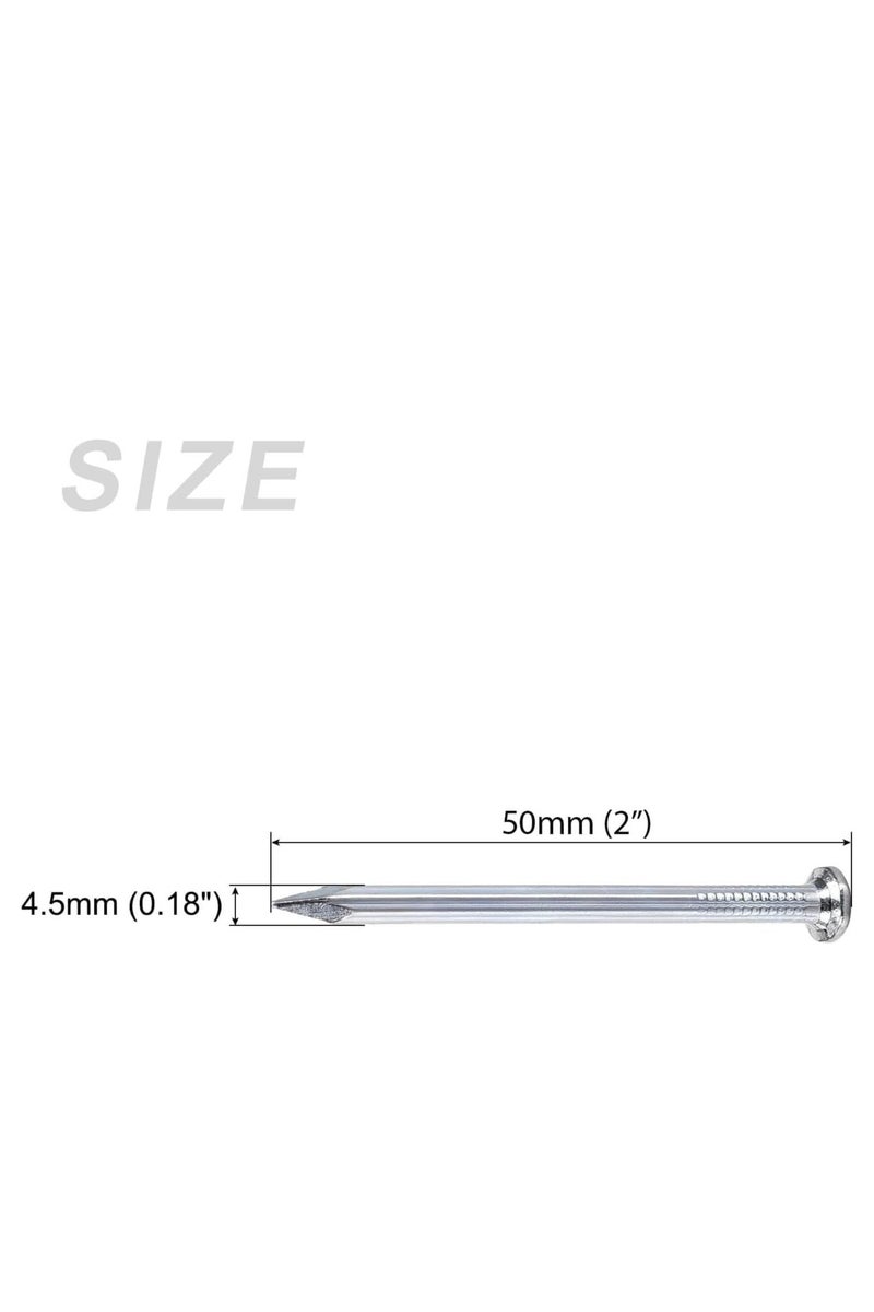 كرافت ماجيك مسامير أسمنتية متينة للحوائط مقاس 4.5×50 مم - عبوة من 20 مسمارًا من الفولاذ الكربوني لإصلاحات المنازل والبناء ومشاريع النجارة المنزلية - Image 3