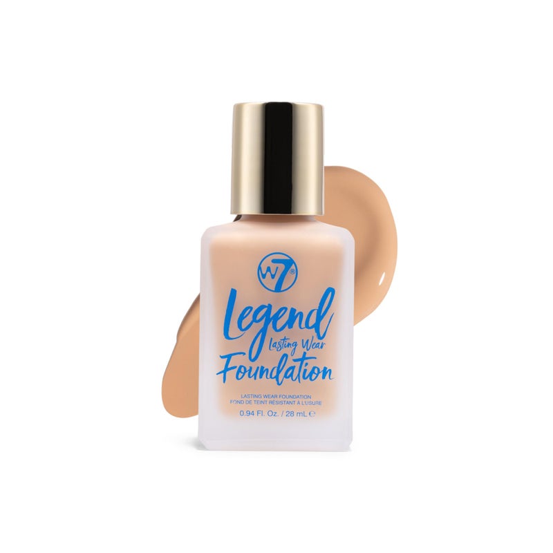 W7 Legend Foundation - Creamy Liquid Foundation for Poreless, Semi-Matte Medium Coverage - 28ml (Soft Tan) - Image 1