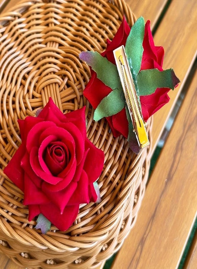 كرونيكس مشبكان للشعر من CHRONEX، تثبيت قوي، مثالي للنساء، مشابك شعر للشعر الطويل، مشبك شعر أنيق على شكل زهرة الورد، إكسسوارات تصفيف الشعر (النمط - 9) - Image 2