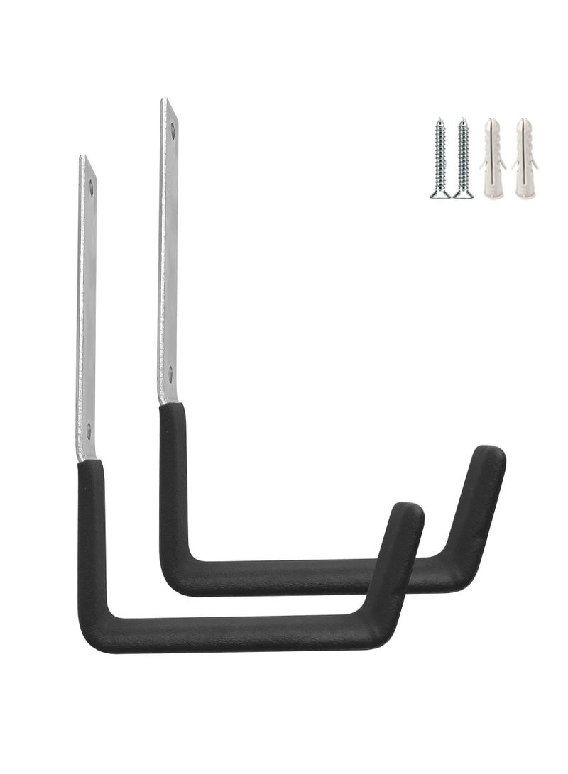 2 Pcs Heavy Duty Steel Hooks, Utility Hooks for Household Garage Storage Utility Hooks Tool Organizer Tool Holder Steel Wall Mount Hooks - Image 3