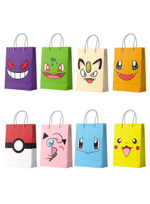 Pikachu Party Bags, 24pcs Pokemon Gift Bags for Birthday Party Pikachu Goodie Bags Candy Bags for Pikachu Party Favors
