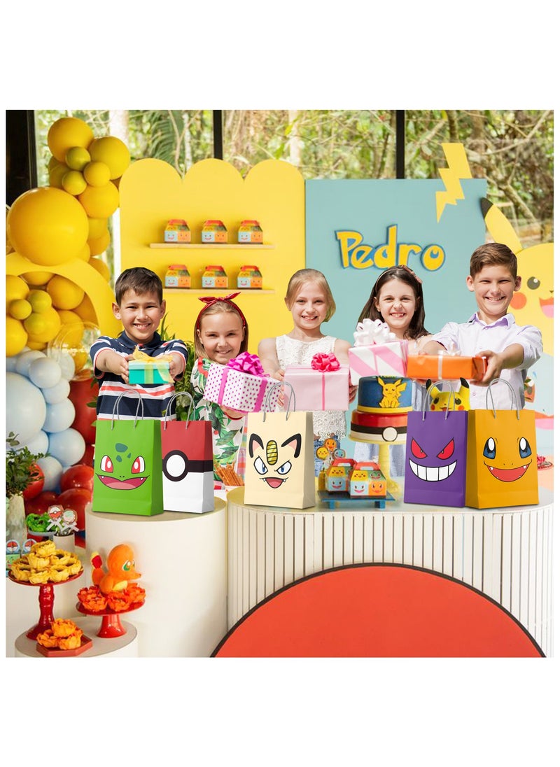 FRUITFUL PARTY Pikachu Party Bags, 24pcs Pokemon Gift Bags for Birthday Party Pikachu Goodie Bags Candy Bags for Pikachu Party Favors  - Image 5