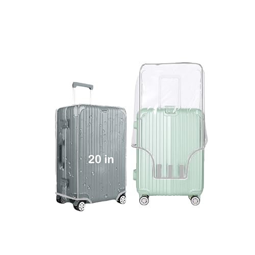 Handcuffs PVC Transparent Luggage Trolley Waterproof Cover | Dust Proof Suitcase & Trolley Bag Cover - 20 Inches - Image 1