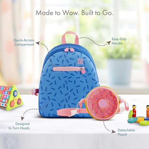VAYA LYâ€™L-CHAMP School Bags for Kids (2â€“6 Years), Lightweight & Stylish Kids Backpack, Comfortable Preschool & Kindergarten Bag with Spacious Front Pocket and Water-Resistant Fabric, Donut Blue - Image 5