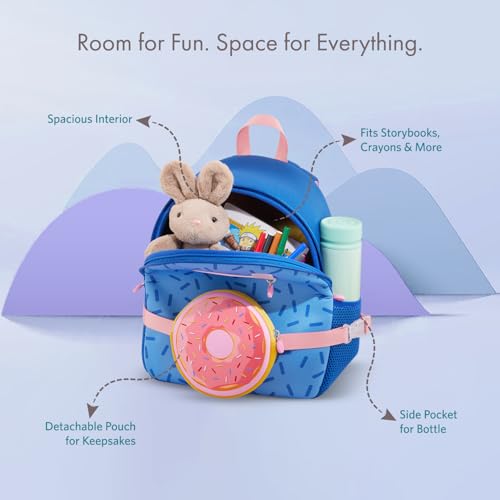 VAYA LYâ€™L-CHAMP School Bags for Kids (2â€“6 Years), Lightweight & Stylish Kids Backpack, Comfortable Preschool & Kindergarten Bag with Spacious Front Pocket and Water-Resistant Fabric, Donut Blue - Image 4