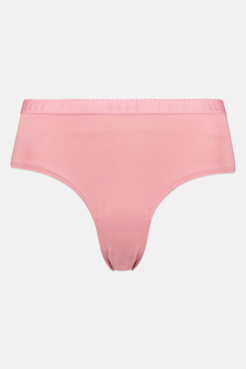 ELLE Women 3 Pieces Embroidered Logo Bikini Bottom, Multicolor - Image 5