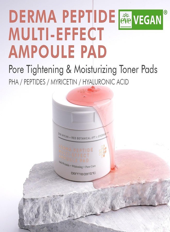 DERMACENTRIC Peptide Multi-Effect Ampoule Toner Cotton Pads – Korean Skincare, Vegan, Hydrating & Firming, Pore Minimizer & Exfoliator w/Ampoule Essence Toner (70 Sheets) - Image 2