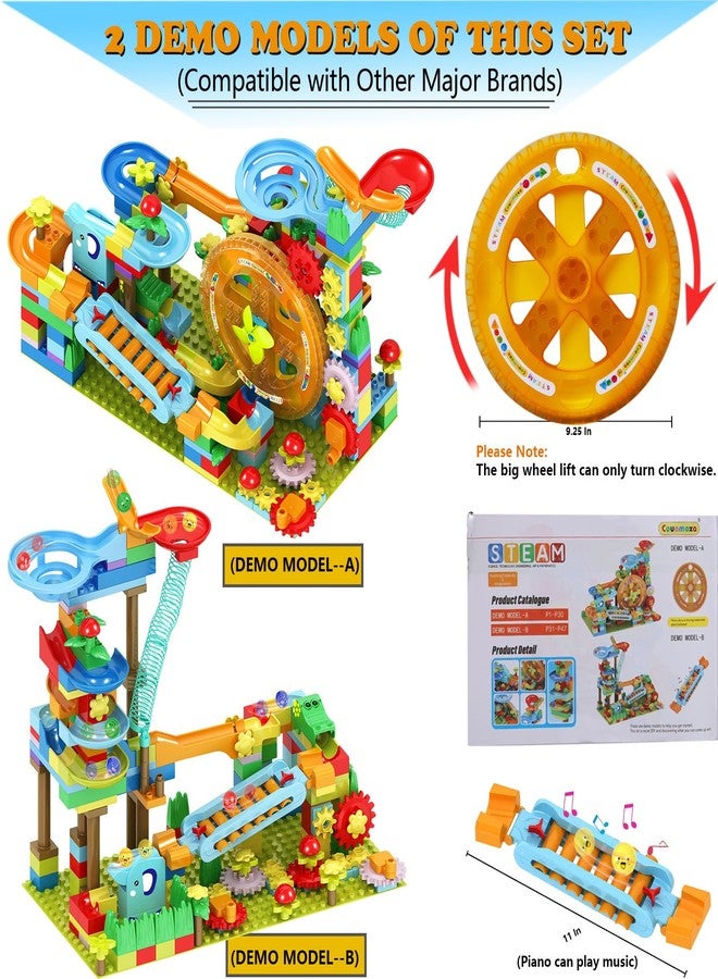 COUOMOXA Marble Run Building Blocks for Kid: 3 4 5 6 8 Year Old Montessori Education Preschool STEM Toy - Age 4-8 Kids Creative Puzzle Marbles Track - Christmas Birthday Gifts for Boys Girls - Image 2