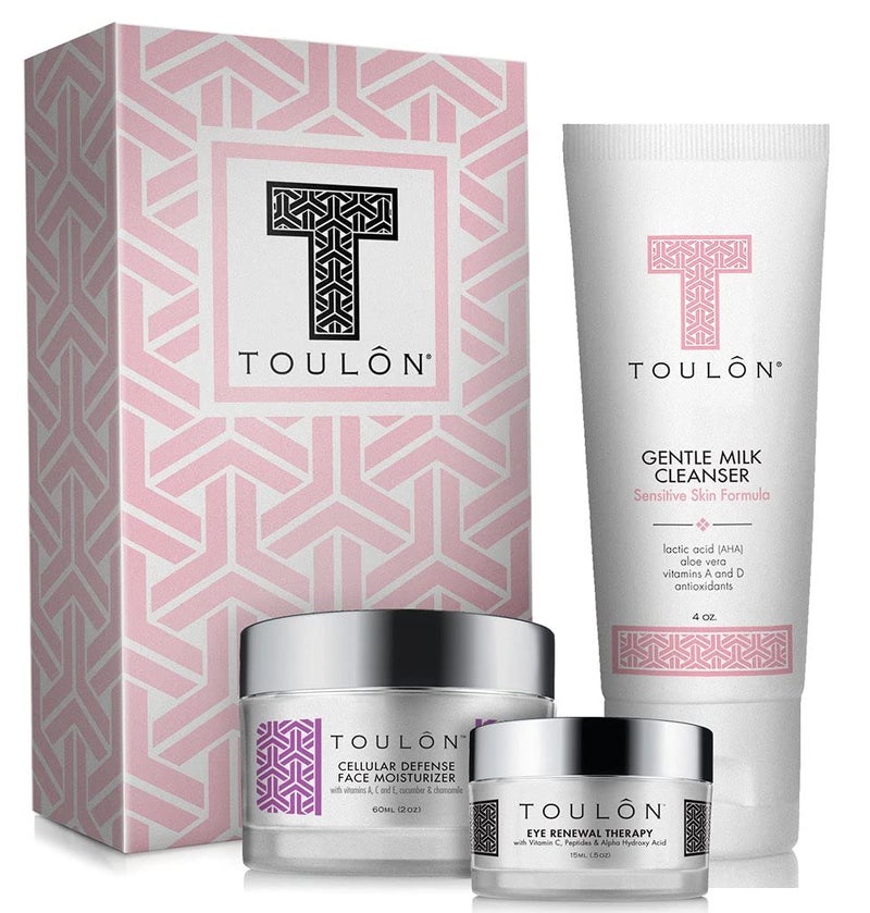 TOULON Skin Care Gift Set for Women Anti Aging Beauty Sets for Woman Gifts Mothers Day Kit Present Gentle Milk Face Cleanser Antioxidant Day Cream for Face  Eye Cream