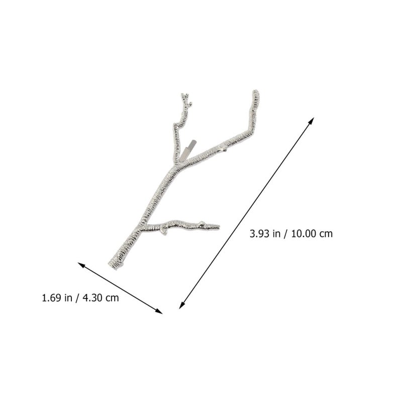 Vintage Gold and Silver Alloy Branch Hair Clips Set for Women Retro Everyday Styling - Image 3