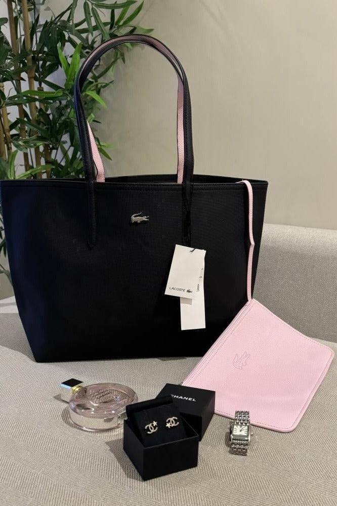 لاكوست حقيبة يد نسائية من لاكوست، ذات وجهين وسعة كبيرة، متعددة الاستخدامات، أنيقة - Image 1