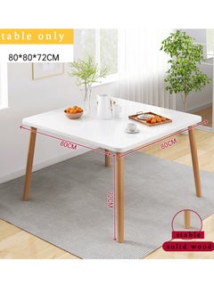  CityRiya-Long طاولة طعام بيضاء طاولة المطبخ طاولة الإفطار الحديثة مكتب طاولة القهوة الترفيهية لغرفة المعيشة / المكتب / غرفة الاجتماعات المطبخ الاسترخاء الكافيتريات 80 سم  - Image 2