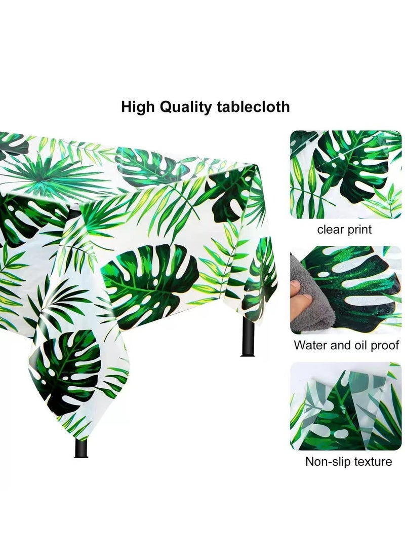 مفرش طاولة حفلات مصنوع من أوراق الأوكالبتوس، مصنوع من مادة PEVA لتزيين الحفلات، وأدوات مائدة للاستخدام مرة واحدة، ومفرش طاولة بتصميم لأعياد الميلاد - Image 4
